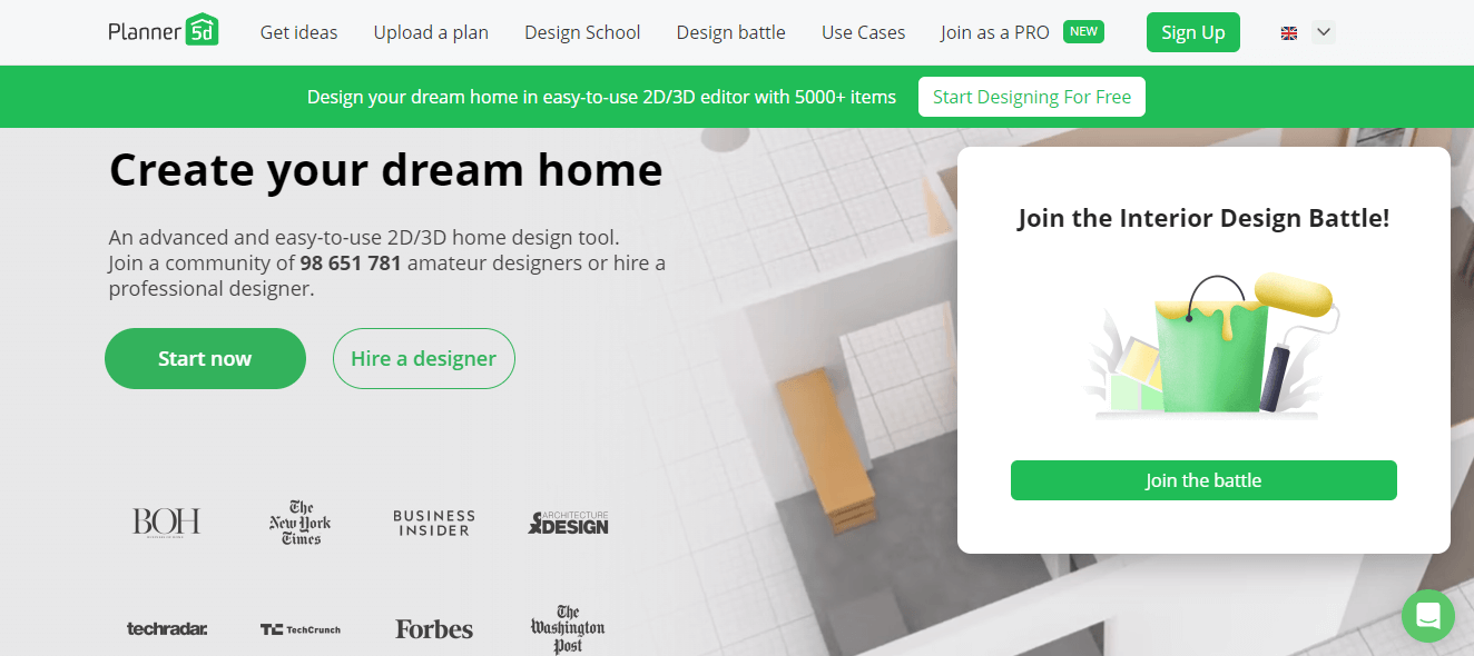 Planer 5D zur Gestaltung Ihres Traumhauses